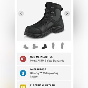 Irish setter red wing boot, steel tip, men 10.5, worn one time